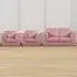 4-Seater Sofa Suite Full Back - Pink, Jumbo Cord