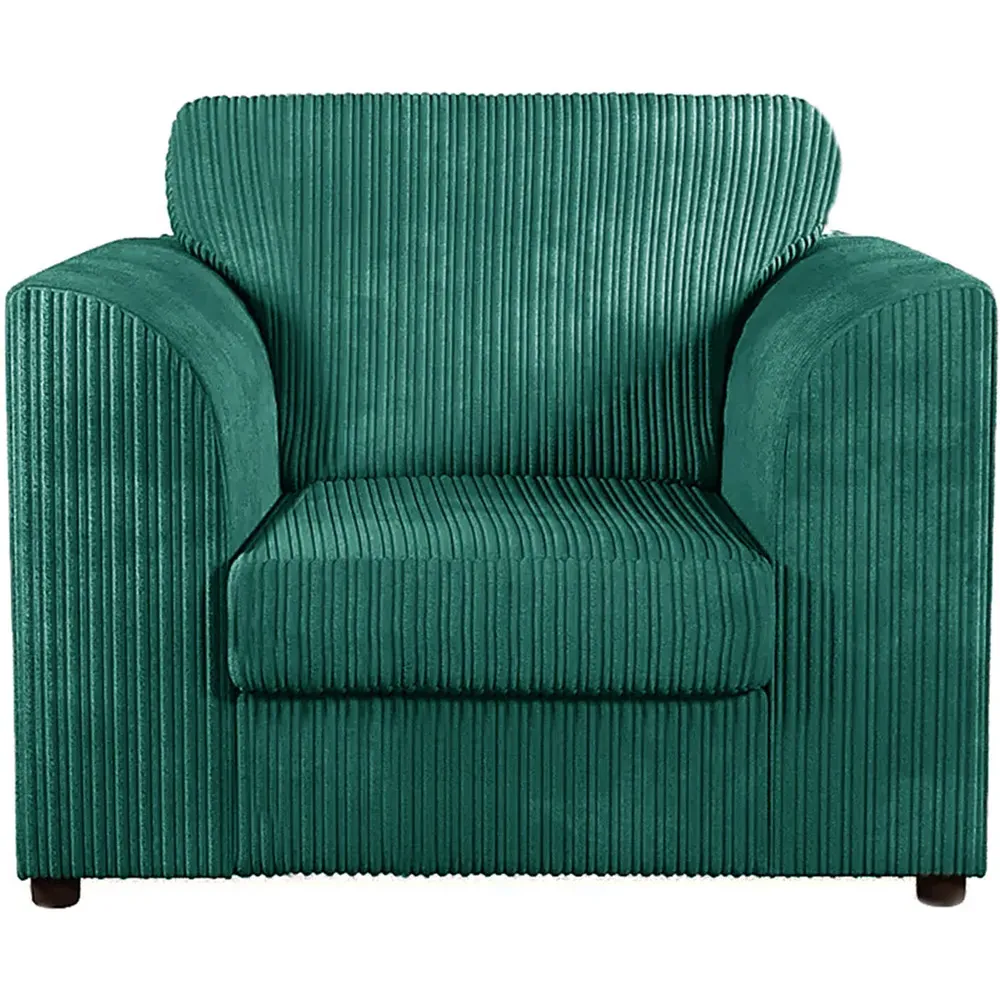 4-Seater Sofa Suite with Scatter Back - Teal, Jumbo Cord