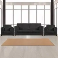 5-Seater Full Back Sofa Suite - Black, Jumbo Cord