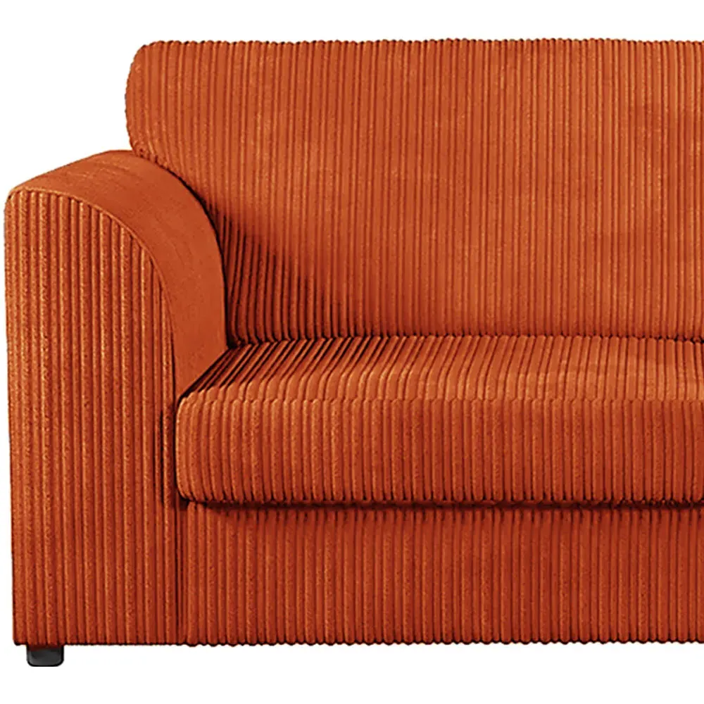 5-Seater Full Back Sofa Suite - Orange, Jumbo Cord
