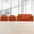 5-Seater Full Back Sofa Suite - Orange, Jumbo Cord