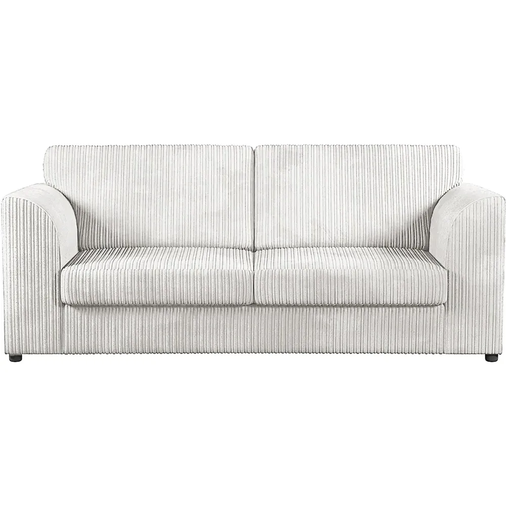 5-Seater Full Back Sofa Suite - Silver, Jumbo Cord