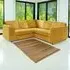 5-Seater L-Shaped Corner Sofa Set - Mustard, Jumbo Cord