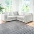 5-Seater L-Shaped Corner Sofa Set - Silver, Jumbo Cord