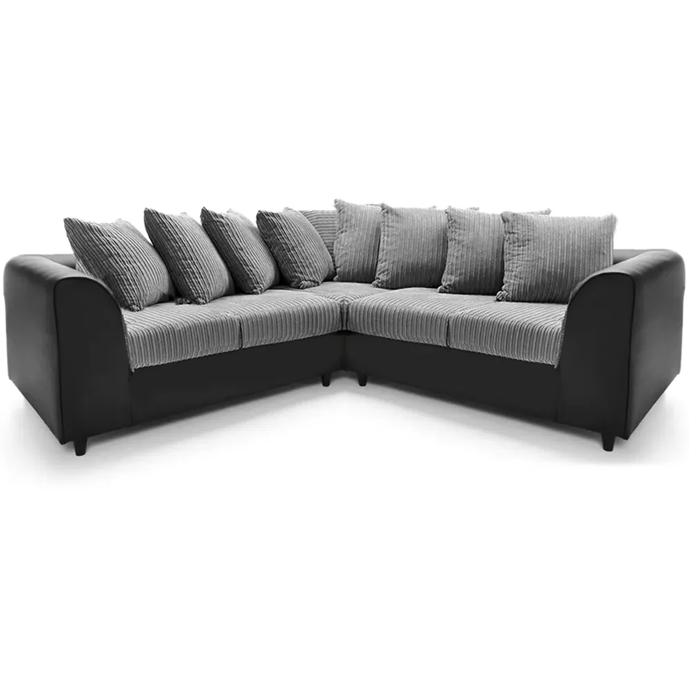 5-Seater L-Shaped Corner Sofa with Scatter Back - Multi, Cord