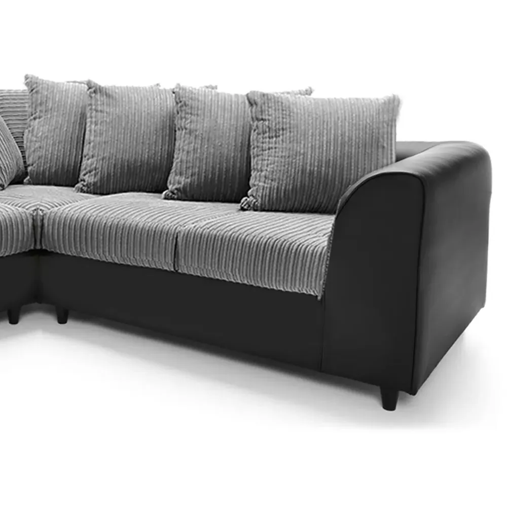 5-Seater L-Shaped Corner Sofa with Scatter Back - Multi, Cord