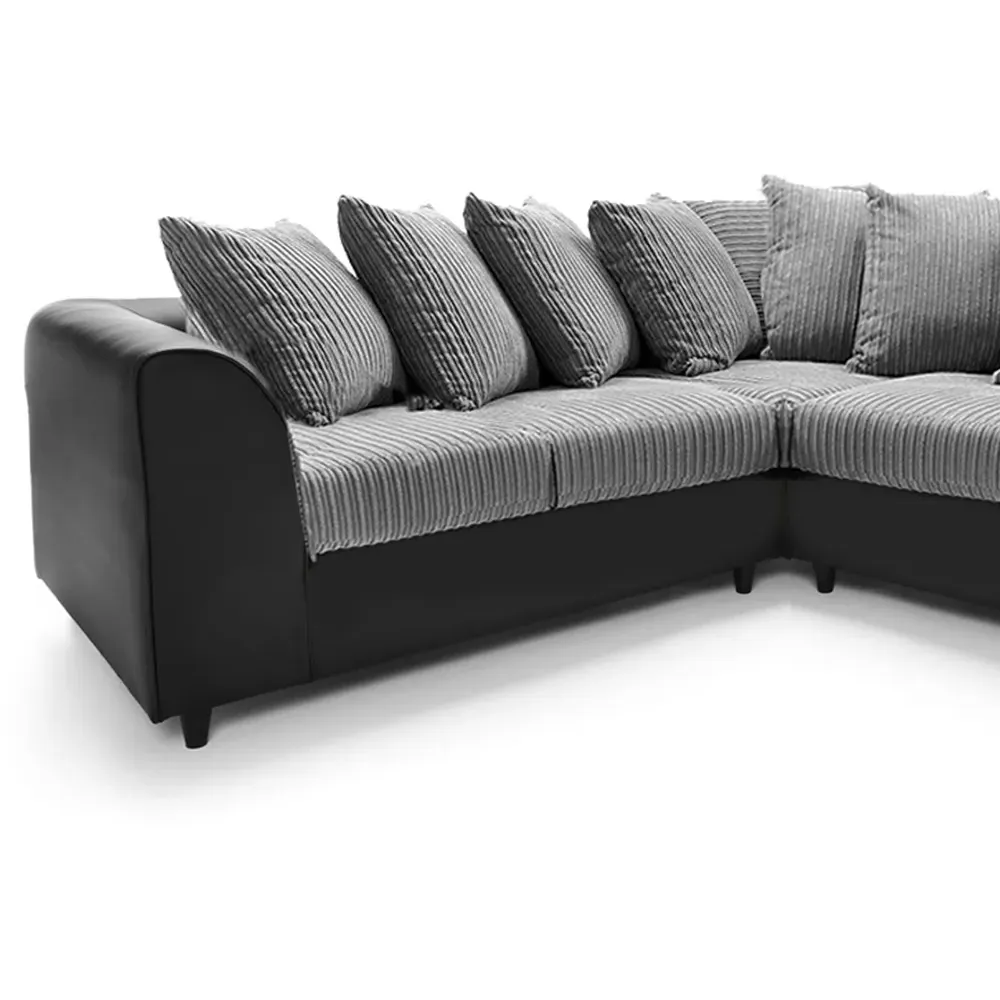 5-Seater L-Shaped Corner Sofa with Scatter Back - Multi, Cord