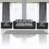 5-Seater Scatter Back Sofa Suite - Black and Grey, Jumbo Cord