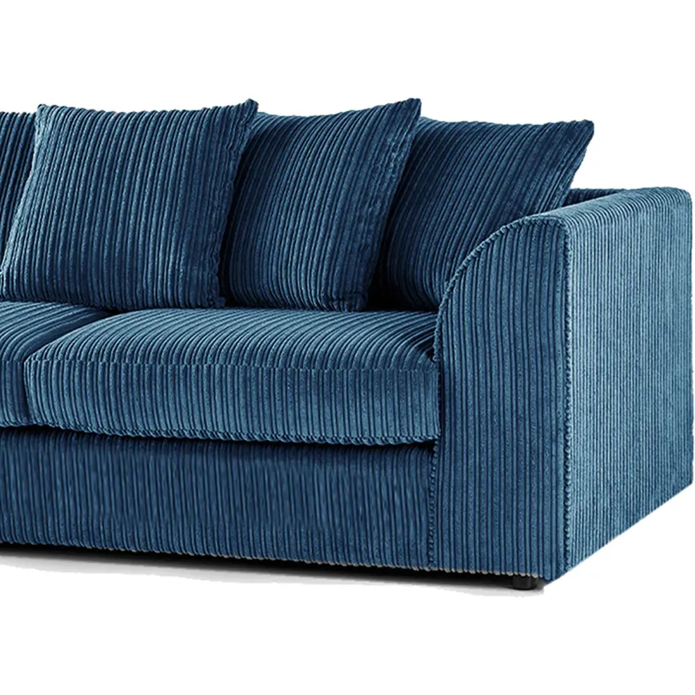 5-Seater Scatter Back Sofa Suite - Marine Blue, Jumbo Cord
