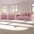 5-Seater Scatter Back Sofa Suite - Pink, Jumbo Cord