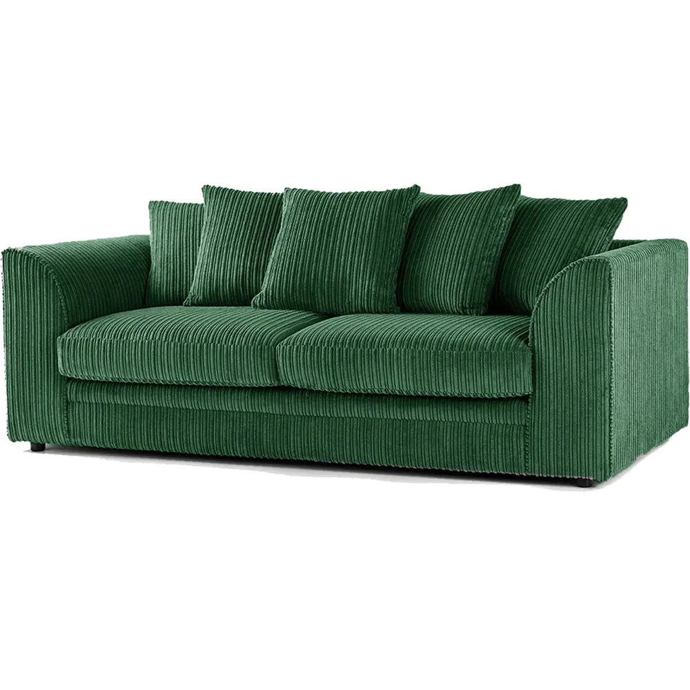 5-Seater Sofa Set with Scatter Back - Green, Jumbo Cord