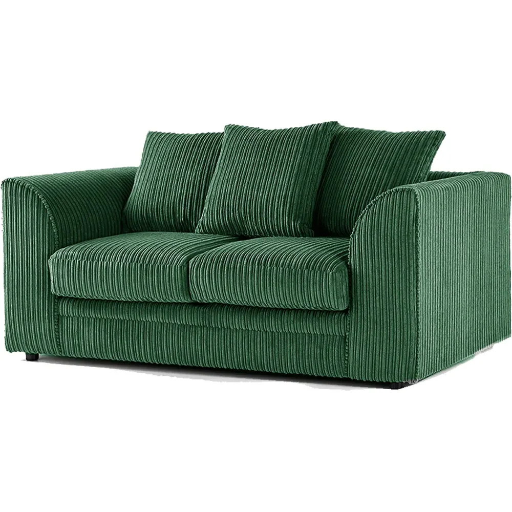 5-Seater Sofa Set with Scatter Back - Green, Jumbo Cord