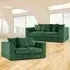 5-Seater Sofa Set with Scatter Back - Green, Jumbo Cord