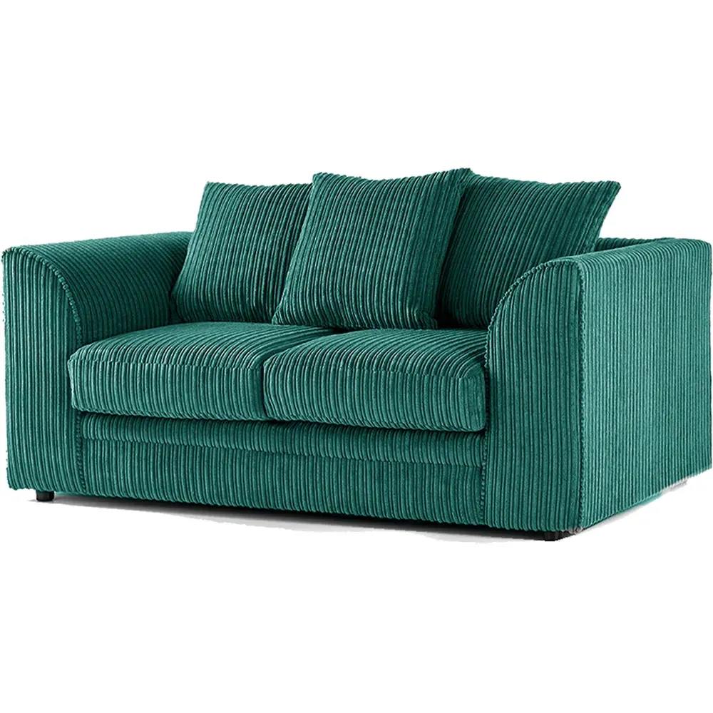 5-Seater Sofa Set with Scatter Back - Teal, Jumbo Cord