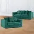 5-Seater Sofa Set with Scatter Back - Teal, Jumbo Cord