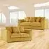 5-Seater Sofa Set with Scatter Back - Yellow, Jumbo Cord