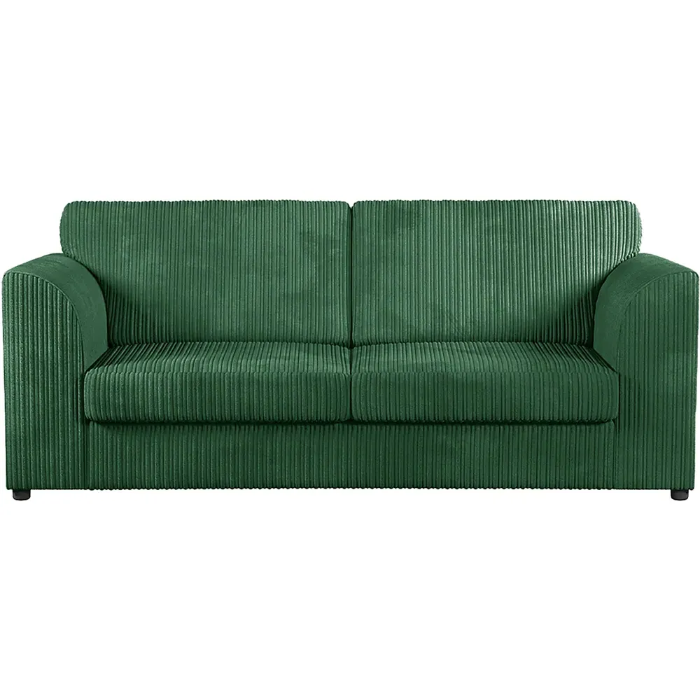 6-Seater Full Back Sofa Suite - Green, Jumbo Cord