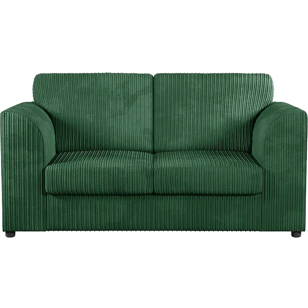 6-Seater Full Back Sofa Suite - Green, Jumbo Cord