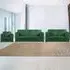 6-Seater Full Back Sofa Suite - Green, Jumbo Cord