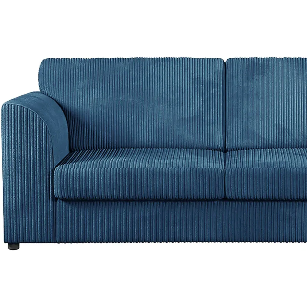 6-Seater Full Back Sofa Suite - Marine Blue, Jumbo Cord