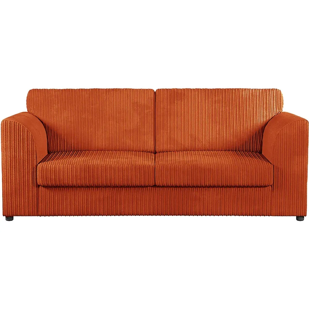 6-Seater Full Back Sofa Suite - Orange, Jumbo Cord