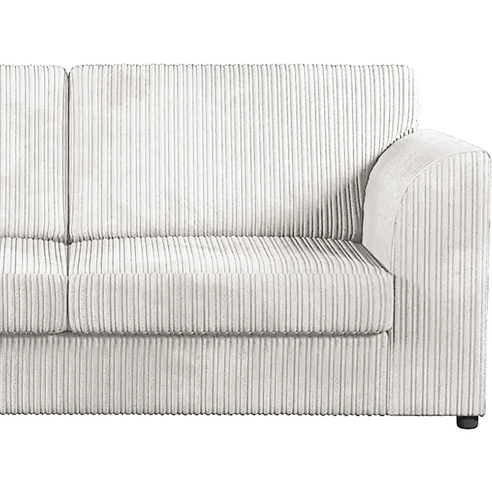 6-Seater Full Back Sofa Suite - Silver, Jumbo Cord