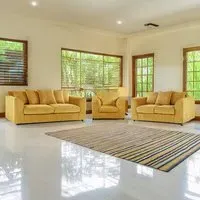 6-Seater Scatter Back Sofa Suite - Mustard, Jumbo Cord