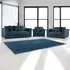 6-Seater Scatter Back Sofa Suite - Navy Blue, Jumbo Cord