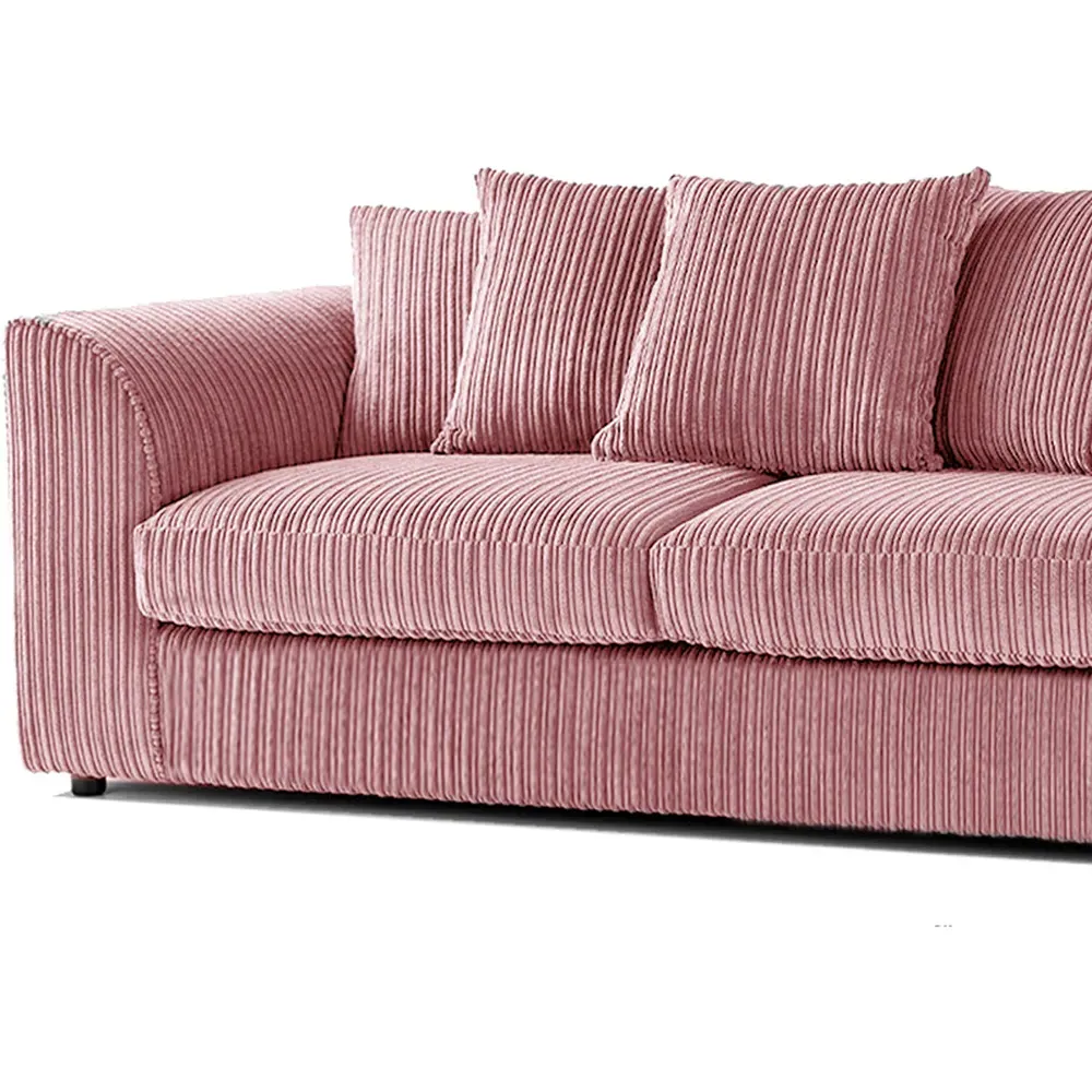 6-Seater Scatter Back Sofa Suite - Pink, Jumbo Cord