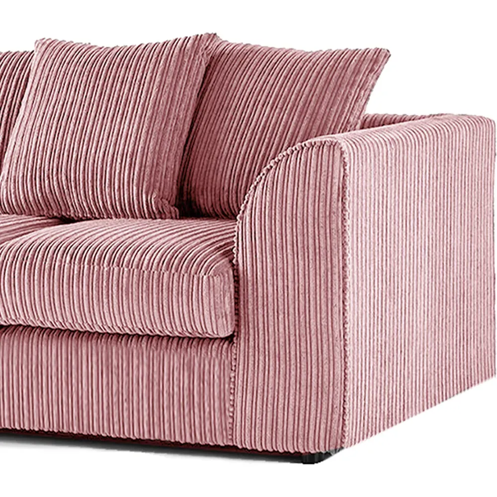 6-Seater Scatter Back Sofa Suite - Pink, Jumbo Cord