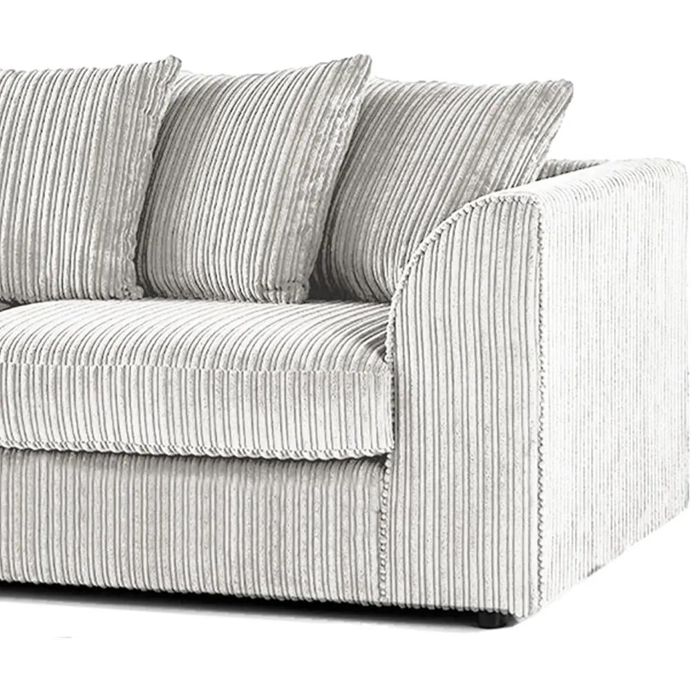 6-Seater Scatter Back Sofa Suite - Silver, Jumbo Cord