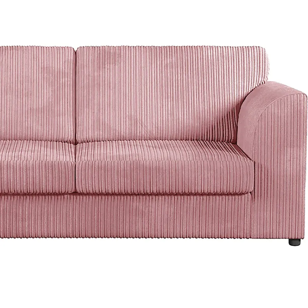 6-Seater Sofa Suite Full Back - Pink, Jumbo Cord