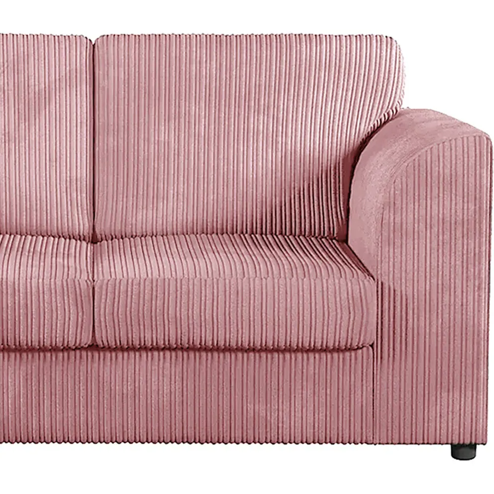 6-Seater Sofa Suite Full Back - Pink, Jumbo Cord
