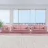 6-Seater Sofa Suite Full Back - Pink, Jumbo Cord
