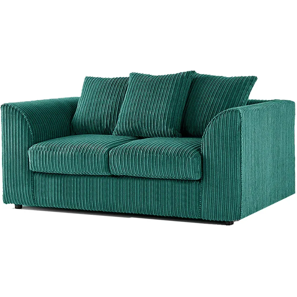6-Seater Sofa Suite with Scatter Back - Teal, Jumbo Cord