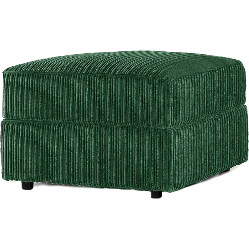 Jumbo Cord Footstool - Green