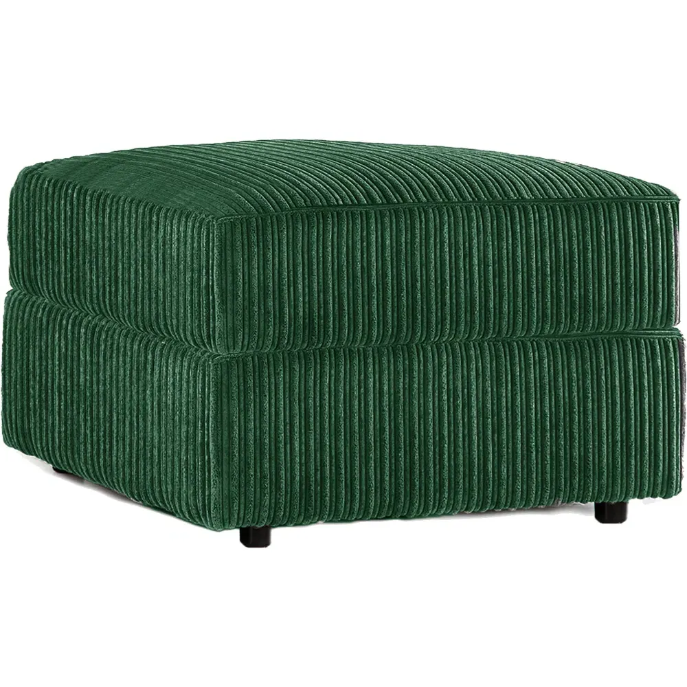 Jumbo Cord Footstool - Green