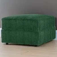 Jumbo Cord Footstool - Green