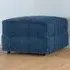 Jumbo Cord Footstool - Marine Blue