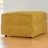 Jumbo Cord Footstool - Mustard
