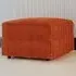 Jumbo Cord Footstool - Orange