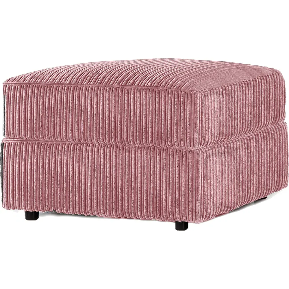 Jumbo Cord Footstool - Pink