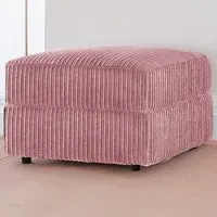 Jumbo Cord Footstool - Pink