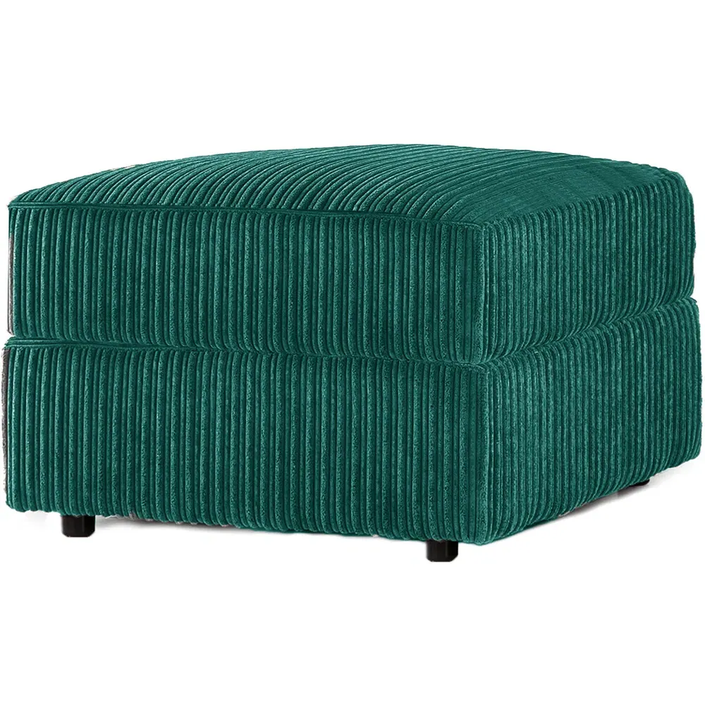 Jumbo Cord Footstool - Teal
