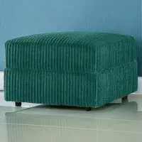 Jumbo Cord Footstool - Teal