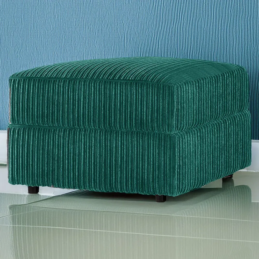 Jumbo Cord Footstool - Teal