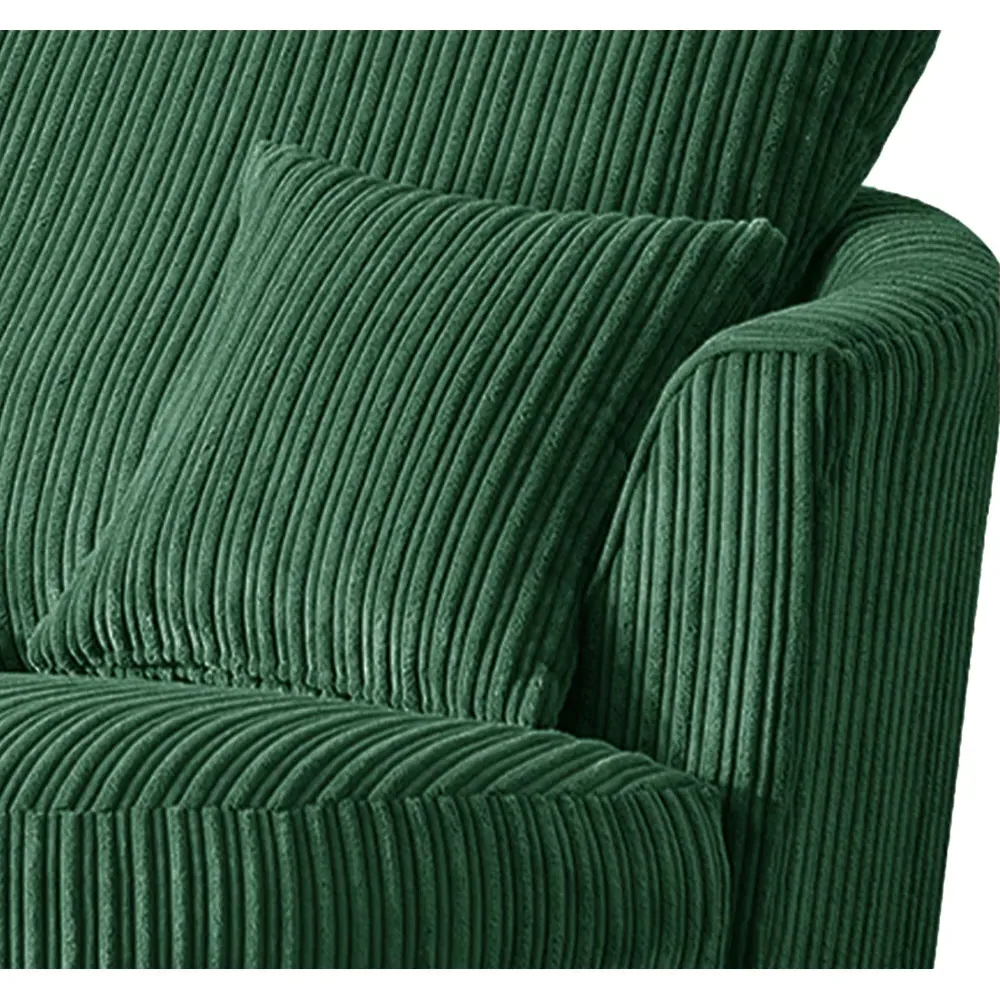 Jumbo Cord Swivel Chair - Green