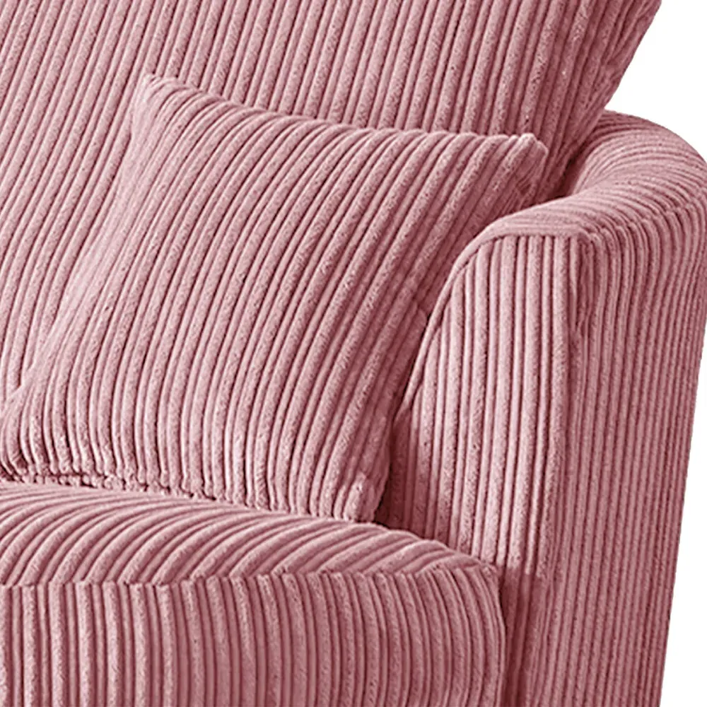 Jumbo Cord Swivel Chair - Pink