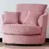 Jumbo Cord Swivel Chair - Pink