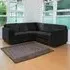 Luxor 5-Seater L-Shaped Corner Sofa Set - Black, Cord